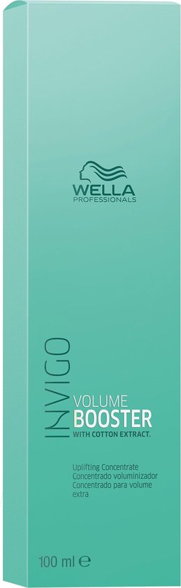 Wella Invigo Volume Booster met katoenextract in een mintgroene verpakking van 100ml.
