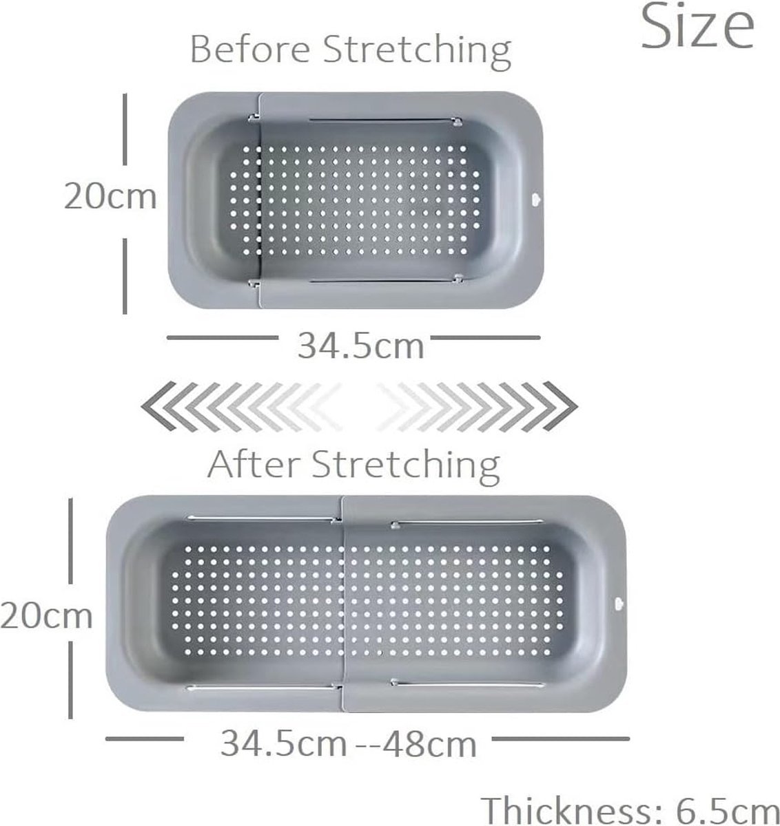 Passoire Extensible Crofton Par Whitehaus – Au-dessus De L'évier – Inox Neuve