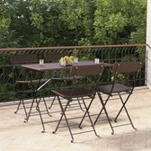 The Living Store Inklapbare bistrostoelen - Tuin en terras - 160 x 80 x 92 cm - PE-rattan