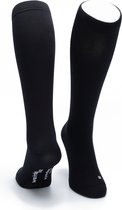 WeirdoSox - Compressie sokken - Knie hoogte - Steunkousen voor vrouwen en mannen - 1 paar - Zwart 39/42 - Ideaal als compressiekousen hardlopen - compressiekousen vliegtuig