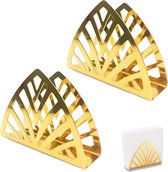 Servethouder, 2 stuks Simplicity roestvrijstalen driehoek voor keukenwerkbladen, eettafels, goud