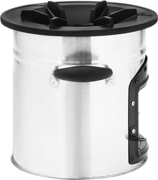 Campingmoon 304 Stainless Steel Portable Open Fire Campfire Grill for Dutch Oven Cooking Ware with Windshield Legs and Carrying Bag MS-1018