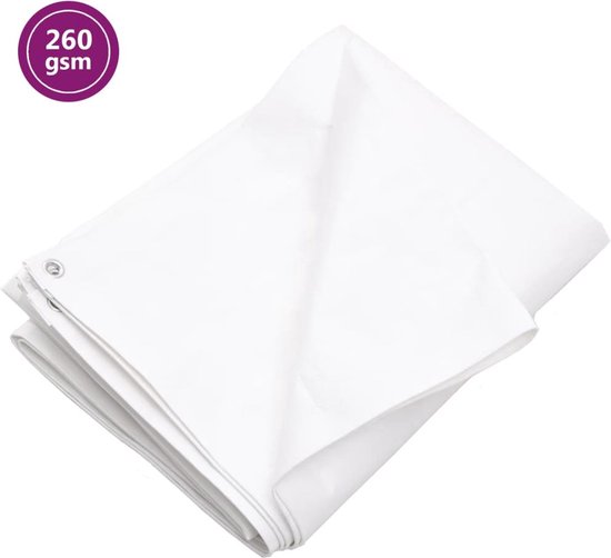 vidaXL Dekzeil 260 g/m² 2x3 m HDPE grijs, tarp, zeil, afdekzeil, grondzeil, kampeerzeil, beschermzeil, tarpen, grondzeilen, zeilen, kampeerzeilen