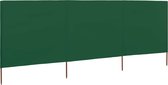 The Living Store Windscherm 3-panelig Groen 400x120cm - Inklapbaar