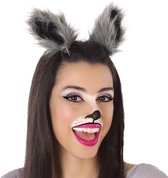 Atosa Verkleed diadeem wolf/wolven oren/oortjes - meisjes/dames - Carnaval