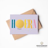 Idea Factory - Carte à gratter Hourra - avec eigen texte (3 pièces)