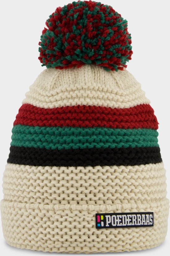 Poederbaas Heren Muts Classic Colorful Beanie 2.0 - Cream Green - kleurrijke muts - gehaakte muts - brei mutsen - muts haken - gebreide beanie - zachte muts met fleece - muts met fleece - colorful beanie