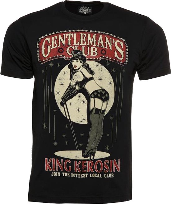 King Kerosin T-Shirt Gentleman's Club Black-S