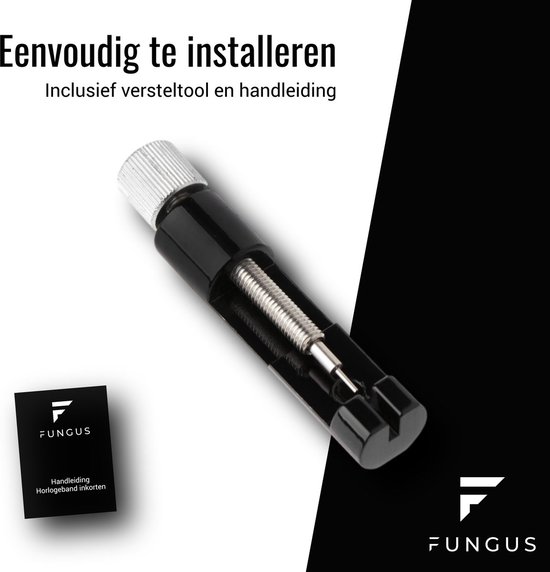 Fungus - Bracelet de montre intelligente - Convient pour Samsung Galaxy Watch 6, Watch 5 (Pro), Watch 4 - Métal - Argent