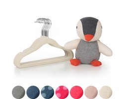 Laleni Fluwelen Kledinghangers Kinderen - Kleerhangers Peuter - Ivoor - Set van 50