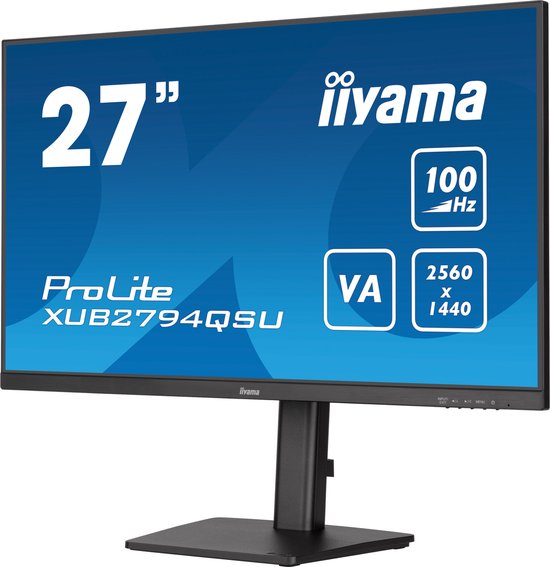 Iiyama XUB2794QSU-B6 - 27 Inch - WQHD Monitor - Iiyama