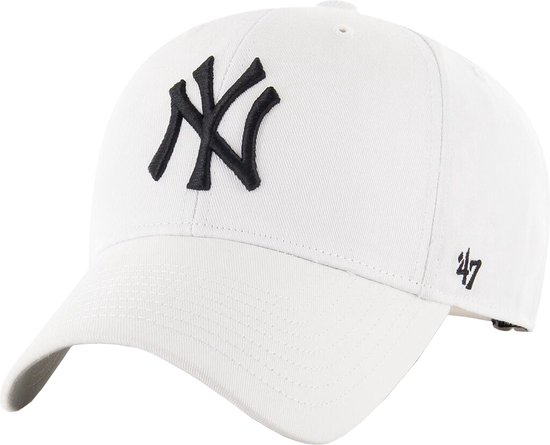 47 Brand MLB New York Yankees Kids Cap B-RAC17CTP-WH, voor meisje, Wit, Pet, maat: One size