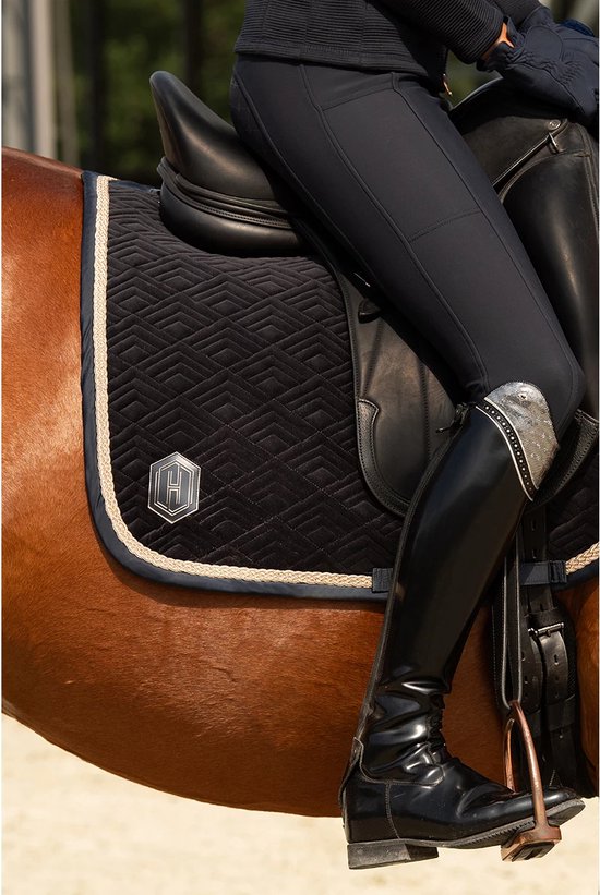 Eskadron Tapis de Selle Eskadron Heritage Velvet Emblème Bleu Foncé