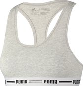 Puma - Iconic Racerback Bra - Top Dames - XS - Grijs