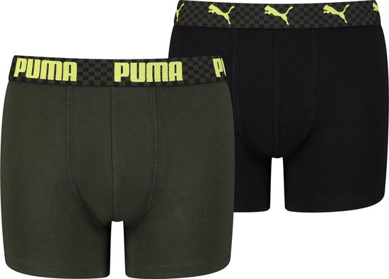 Puma - Boys Logo Grid Boxer - Jongens Ondergoed-122 - 128 | bol