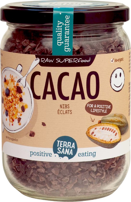 Terrasana RAW Cacao Nibs (in glas)