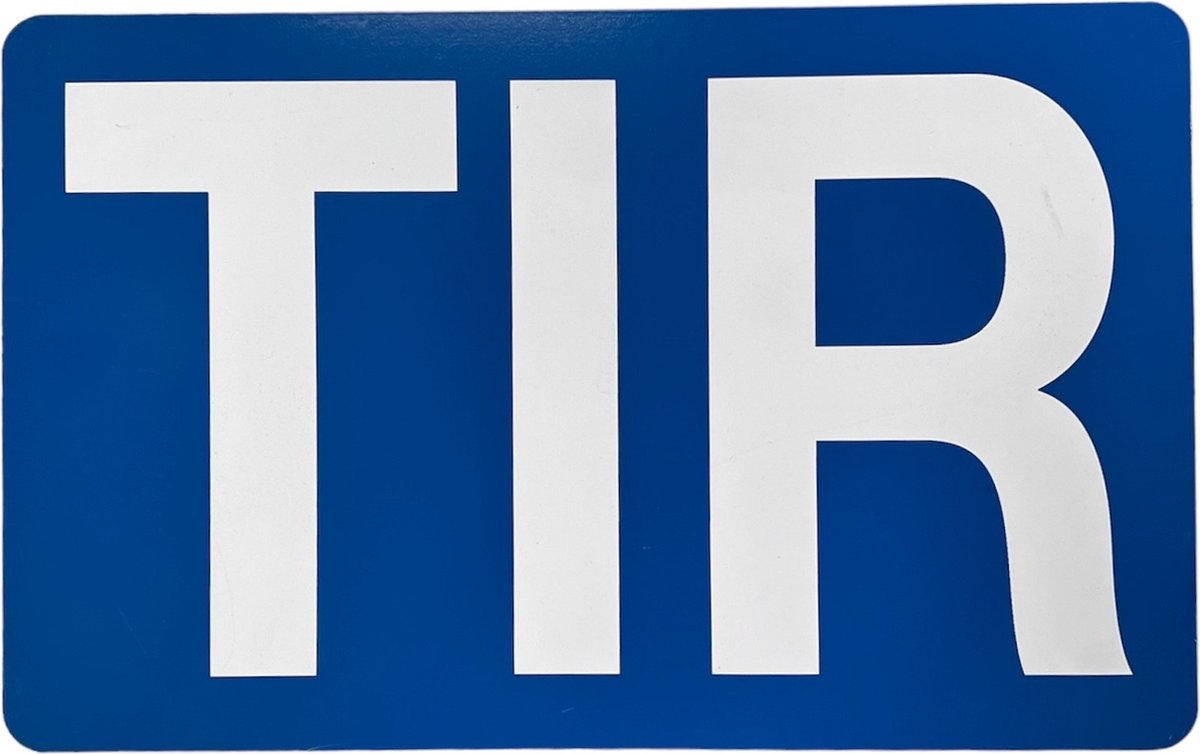 TIR bord Blauw van Aluminium (Transport International Routier)
