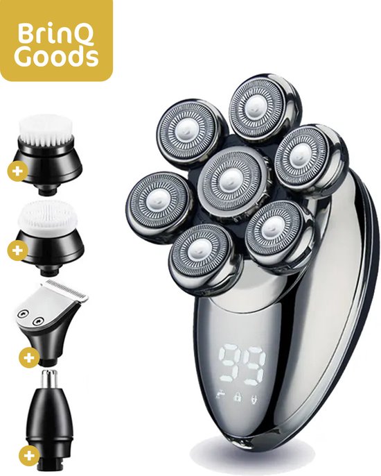 BrinQ Goods® 5in1 Scheerapparaat Mannen Skull shaver Gezicht en
