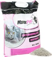 MaxxPet Kattenbakvulling Premium - Kattenbakkorrel - Kattengrind - Babypoeder geur - Lowdust Klontvormend fijne korrel - 16 Liter