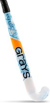 Grays houten hockeystick Rogue Ultrabow Jun Stk Blauw / Wit - maat 35.0