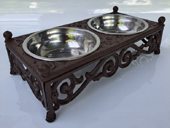 Denza - Bol pour chien en fonte CI71BR2600 - chien - bol de nourriture nostalgique pour chien - fonte