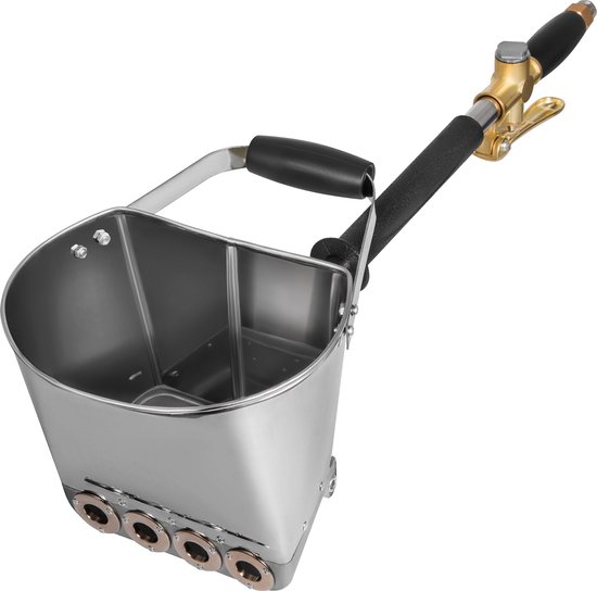 QWORK® Elektrisch mortelpistool voor mortel, elektrisch mortelpistool Mortelpers met 4 verschillende spuitmonden (geheel van metaal