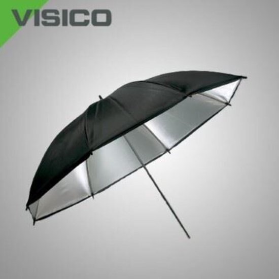 Foto: Visico paraplu dual duty ub 006s zwart zilver 90 cm