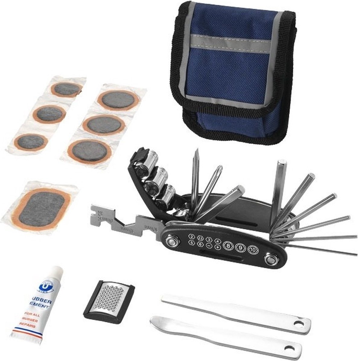 ROCKBROS Kits d'outils de réparation de vélo 16 en 1