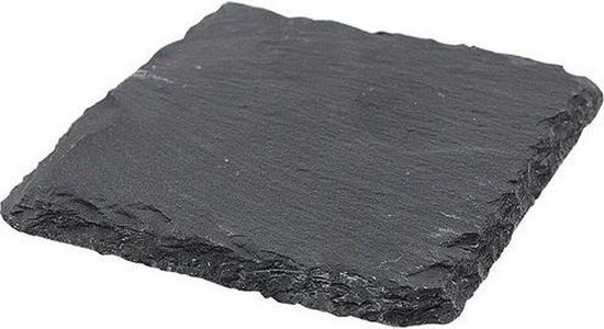 20x Sous-verres en ardoise 10 x 10 cm - Plateaux à bougie - Sous- verres en Verres