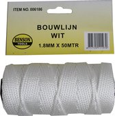 Bouwlijn wit 50 meter  x 1,8 mm - touw