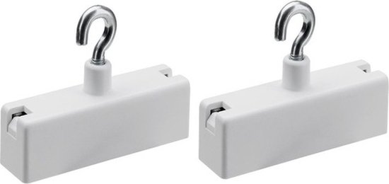 2x Kunststof ophang magneten met haak 5 cm - Magnetische haakjes