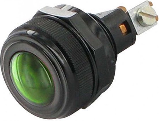 Lampe témoin Raccord W2x4,6d - 17,5mm - 12/24V - Vert