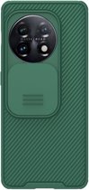 Geschikt voor Nillkin CamShield OnePlus 11 Hoesje met Camera Slider Back Cover Groen