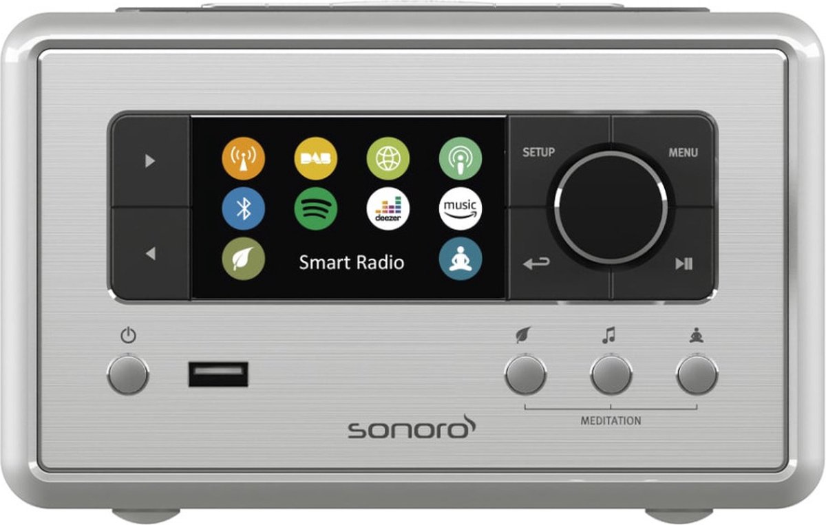 Sonoro: Relax internetradio - Hoogglans zilver