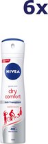 6x Nivea Deospray 150ml Dry comfort