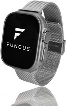 Fungus - Smartwatch bandje - Geschikt voor Apple Watch 42 / 44 / 45 / 49 mm - Series 1 2 3 4 5 6 7 8 9 SE Ultra iWatch - Metaal - Milanese Mesh - Zilver