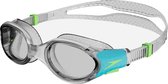 Speedo Biofuse 2.0 Zwembril Kind - Ergonomische Duikbril Kinderen 6-14 jaar - Anti condens & UV-bescherming - Junior Zwembril met Drukknopsluiting - Superzachte Afdichting - Clear/Blauw