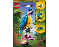 LEGO Creator 3in1 Exotische Papegaai - Kikker - Vis Dieren Speelgoed Set voor Kinderen - 31136 Image
