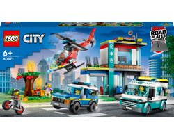foto van LEGO City Hoofdkwartier van hulpdienstvoertuigen Set - 60371
