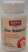 Zinc Balance 15mg 100 capsules - synergistisch werkende combinatie van gecheleerd zink en koper | Jarrow Formulas