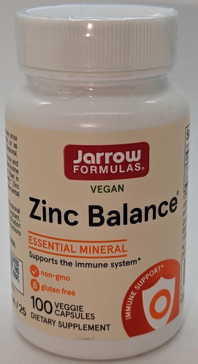Zinc Balance 15mg 100 capsules - synergistisch werkende combinatie van gecheleerd zink en koper | Jarrow Formulas - Jarrow Formulas