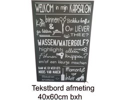 Tekstbord Kapsalon Kapper Kapster Knippen Salon Tekstbord Wandbord Spreukbord Quotebord Cadeau Geschenk Verjaardag Moederdag Spreuken Spreuk Quoteborden Wand Quote Bord Muur Decoratie Hout Tekst Handgemaakt Antraciet