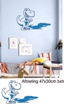 Raam sticker Dinosaurus Muur Deur Sticker Dino Slaapkamer Kinderkamer Decoratie Kleur Blauw