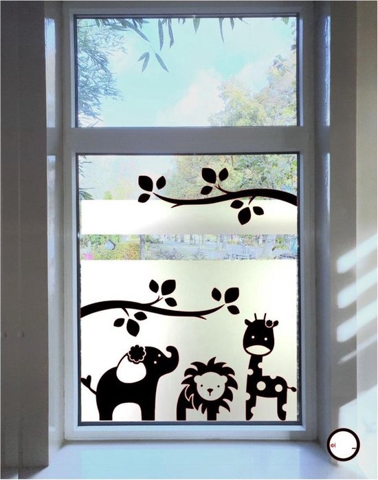 Mur - fenêtre - porte bébé - sticker enfant animaux - singe - lion -  éléphant -... | bol