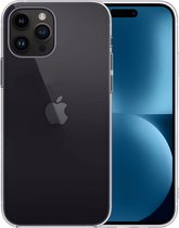 Hoesje Geschikt voor iPhone 15 Pro Hoesje Siliconen Case Hoes - Hoes Geschikt voor iPhone 15 Pro Hoes Cover Case - Transparant