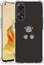 Smartphone hoesje Geschikt voor OPPO Reno8 T 4G Hoesje Bumper met transparante rand Gorilla