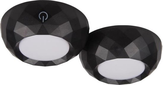 Éclairage pour meuble bas LED - Blanc neutre - Set de 2 - Zwart