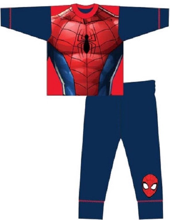 Spiderman pyjama - rood met blauw - Spider-Man pyama - maat 98