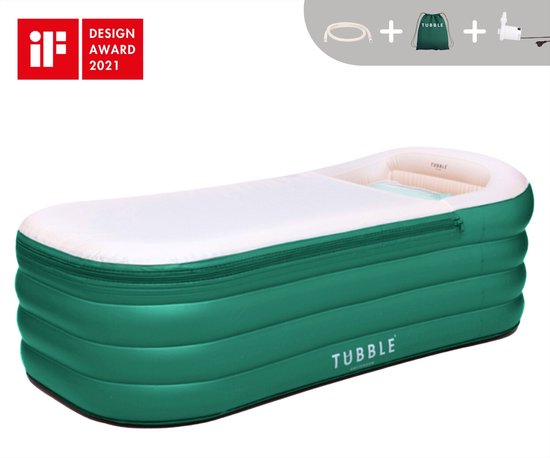 Tubble® Royale - Opblaasbaar Ligbad - Opblaasbad - Emerald Green – Opvouwbaar Bad Voor Volwassenen tot 188cm