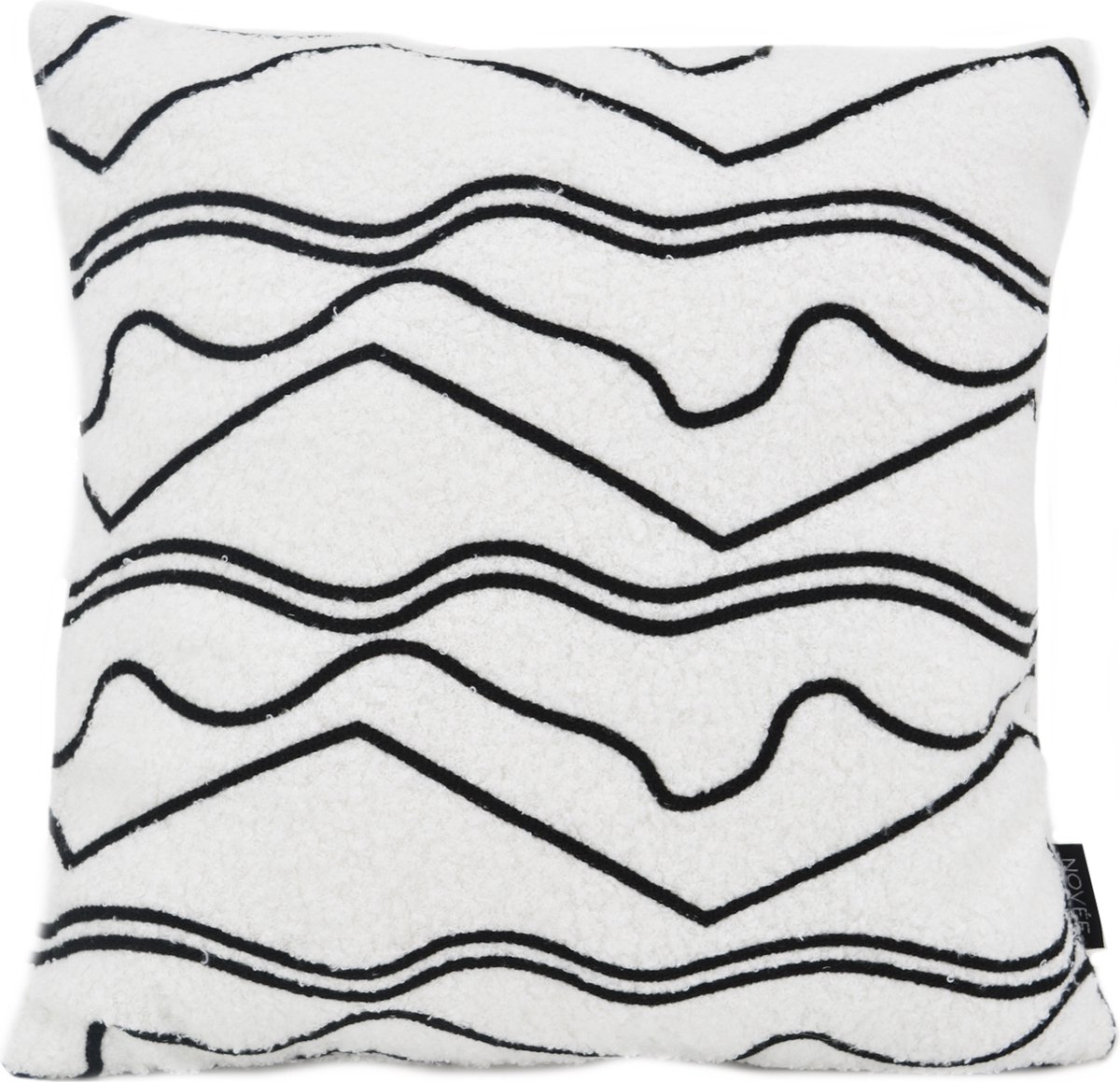 NOVÉE Nordic Bouclé Kussenhoes | Bouclé / Polyester | 45 x 45 cm Wit